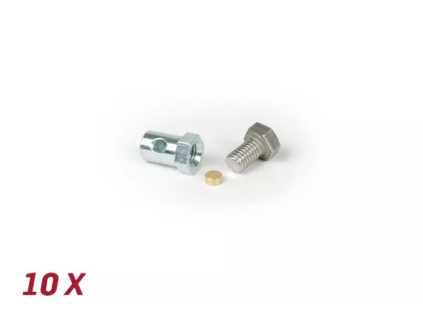 Nipel penjepit / nipel sekrup -BGM PRO- Ø = 6.8x8mm- Vespa semua model (digunakan untuk kabel kopling / kabel pemindah gigi di tuas persneling) - 10 buah