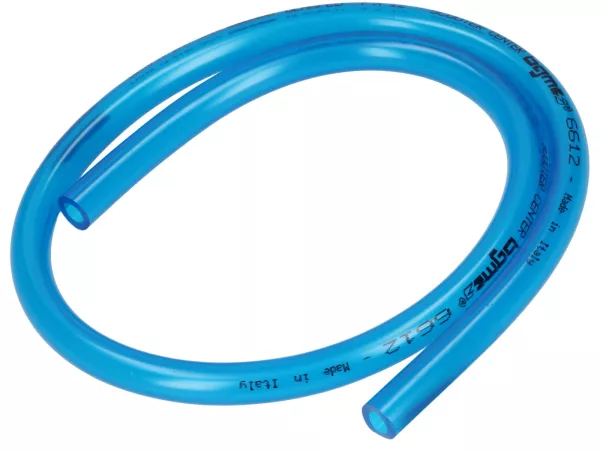 Tubo de gasolina -BGM ORIGINAL Ø7x12mm - Poliuretano- Vespa Classic (Ø interior = 7mm, Ø exterior = 14mm, longitud= 750mm) - azul - adecuado para Vespa Smallframe V50, Spezial, PV, ET3, PK, Wideframe, Motovespa