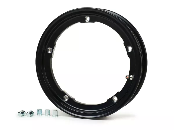 Llanta -BGM Pro Superstrong tubeless 2.10-10 pulgadas aluminio- Vespa V50, 50N, Special, PV, ET3, PK50-125 (S/XL/XL2), PX, T5, Sprint, Rally, GT/GTR, LML Star, Deluxe, Stella - negro mate