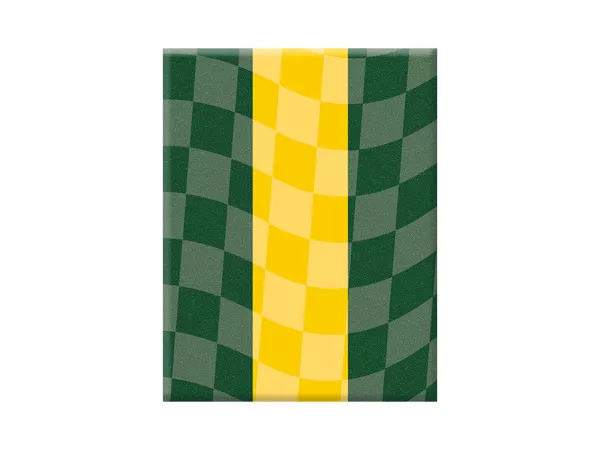 Adesivo - Gel 3D -V-EMBLEM- Bandiera a scacchi Racing Sixties - verde