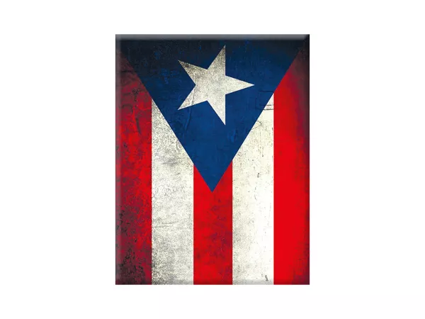 Adesivo - Gel 3D - V-EMBLEM- Bandiera Porto Rico - rosso