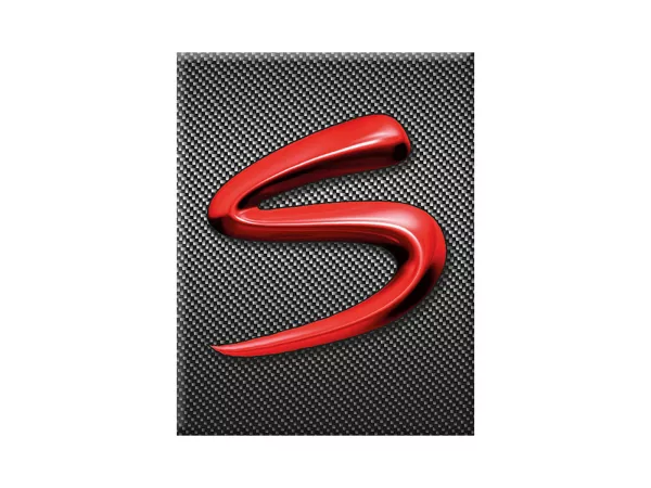 Adesivo - Gel 3D - V-EMBLEM- S - carbonio