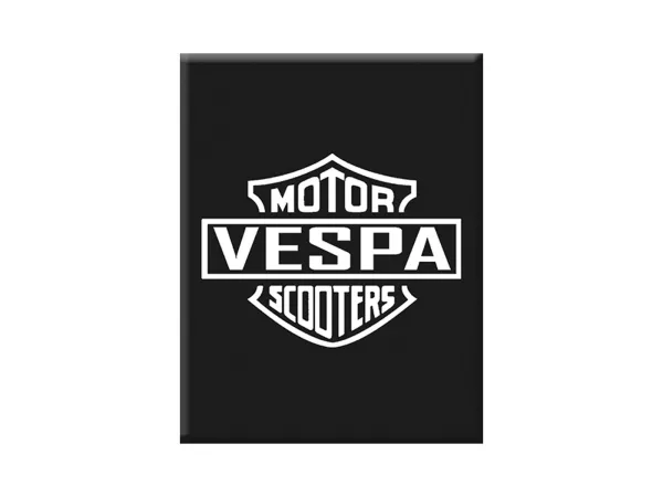 Adesivo - Gel 3D -V-EMBLEM- Vespa Motor Scooters - nero