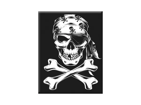 Adesivo - Gel 3D - V-EMBLEM - Cranio - nero