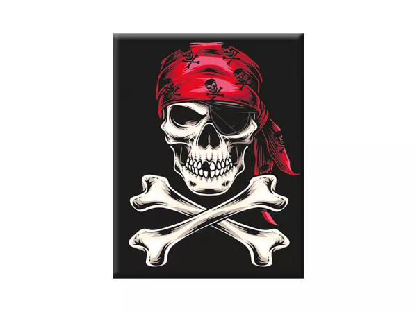 Adesivo - Gel 3D - V-EMBLEM - Teschio - rosso