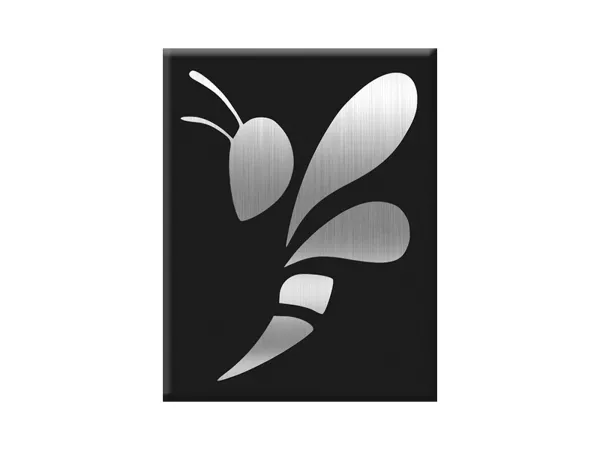 Adesivo - Gel 3D - V-EMBLEM- Grafica vettoriale vespa - nero