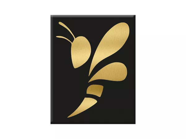 Adesivo - Gel 3D - V-EMBLEM- Grafica vettoriale vespa - nero