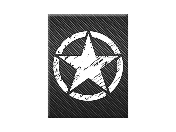 Adesivo - Gel 3D - V-EMBLEM- Stella alleata - carbonio