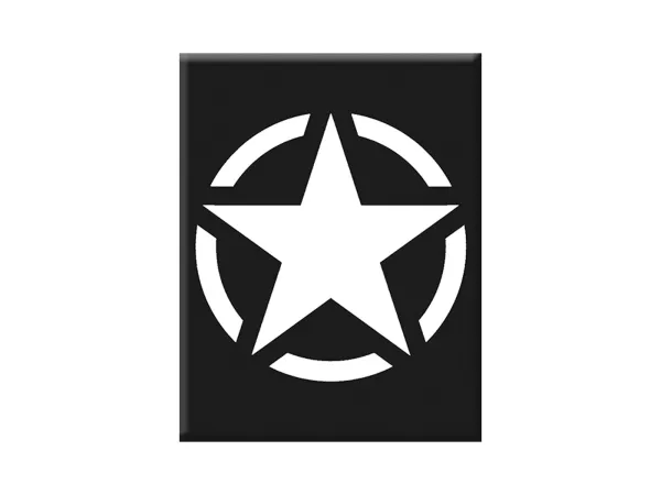 Adesivo - Gel 3D - V-EMBLEM- Stella Alleata - nero