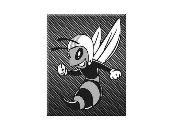 Adesivo - Gel 3D - V-EMBLEM- Vespa - carbonio