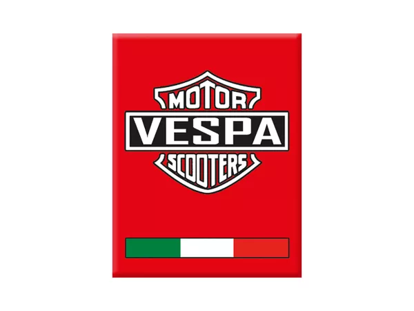 Adesivo - 3D Gel -V-EMBLEM- Vespa Motor Scooters - rosso