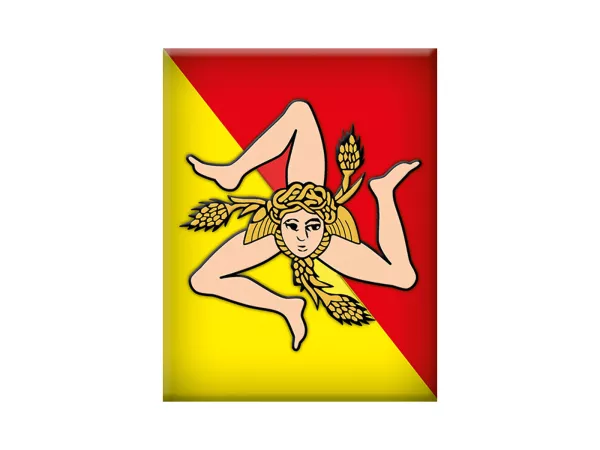 Adesivo - Gel 3D -V-EMBLEM- Sicilia - giallo
