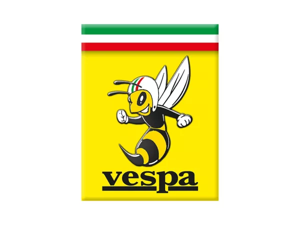 Adesivo - Gel 3D - V-EMBLEM- Vespa - giallo