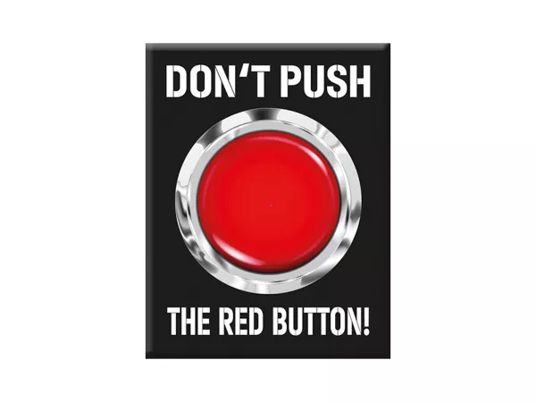 Adesivo - Gel 3D -V-EMBLEM- Non premere il pulsante rosso - nero