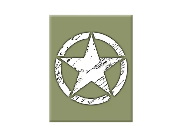 Adesivo - Gel 3D - V-EMBLEM- Stella alleata - marrone