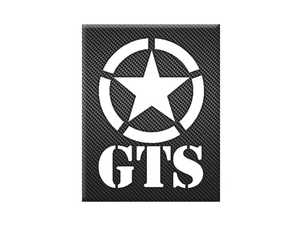 Adesivo - Gel 3D - V-EMBLEM- Allied Star GTS - carbonio