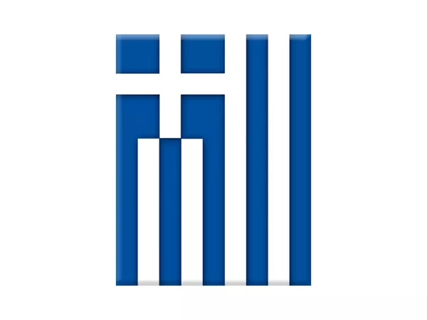 Adesivo - Gel 3D -V-EMBLEM- Bandiera Grecia - blu