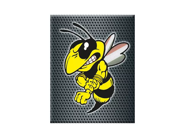 Adesivo - Gel 3D - V-EMBLEM- Evil Wasp - argento