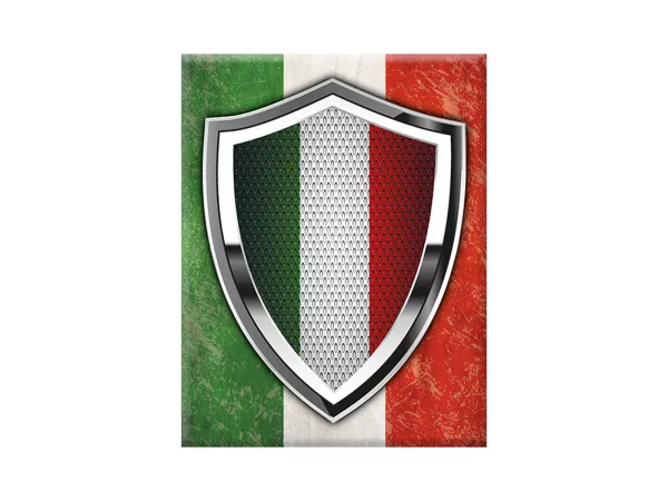 Adesivo - Gel 3D -V-EMBLEM- Bandiera Italia - verde