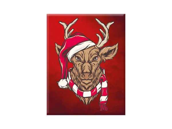 Adesivo - Gel 3D - V-EMBLEM- Natale - rosso