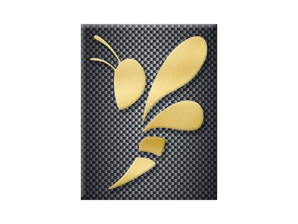 Adesivo - Gel 3D - V-EMBLEM- Grafica vettoriale vespa - carbonio