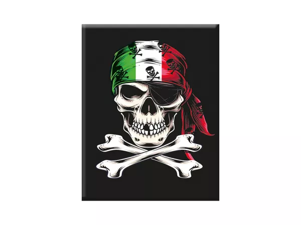 Adesivo - Gel 3D - V-EMBLEM - Teschio - nero