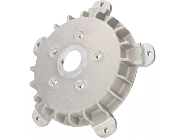 Front wheel hub 10 -VMC RACING PX Style- used for mounting Vespa 2.10 inch rim on Vespa ET2, ET4, LX, LXV, S 50-150 - also suitable for Piaggio Hexagon, Sfera RST, ZIP II, ZIP SP - silver