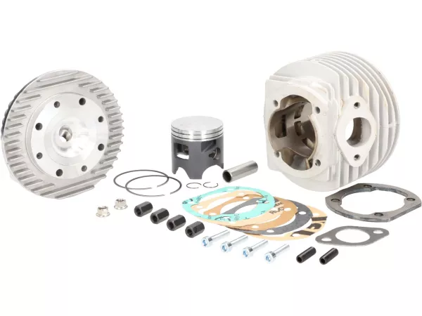 Cylinder -VMC ET6 - 144 ccm Ø60, slaglängd=51mm, aluminium, 1-delat avgassystem- Vespa PV125, ET3, PK125