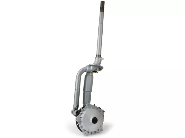 Fork with disc brake and shock absorber (complete) -OEM LML Classic Grimeca Style Ø20mm axle- Vespa PX80, PX125, PX150, PX200 Lusso (1984-) - silvergrey
