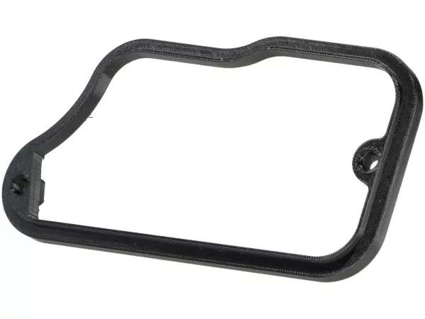 Spacer carburettor pan cover -VESPTEC- Airbox for Vespa Largeframe with separate lubrication, PX Lusso (1984-) - plastic (black)