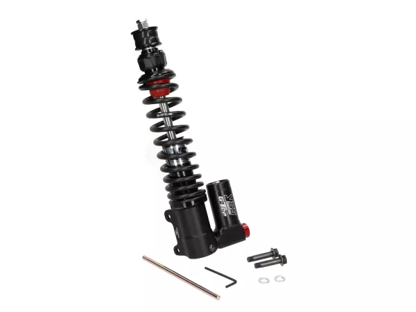 Amortiguador delantero -YSS TRC Top Line Performance - Black Edition - presión de gas con depósito externo, 280mm con TÜV/ABE- Vespa GTS 125-300 Keyless 2023-