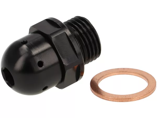 CNC Oil breather plug -CASA PERFORMANCE- Lambretta LI, LIS, SX, TV (series 2-3), DL, GP, J, Lui - black