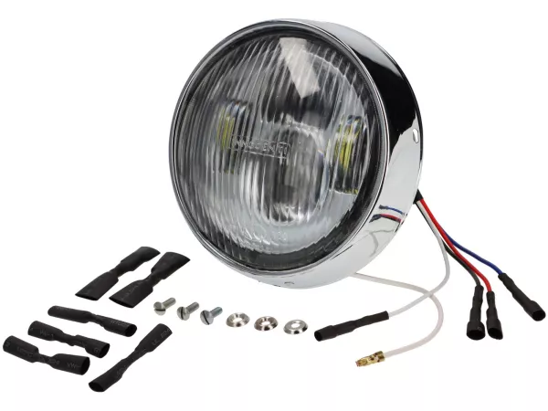 Juego de faros -CASA PERFORMANCE- LED - 12V AC / DC - para conversión de Lambretta LI (Serie 3)