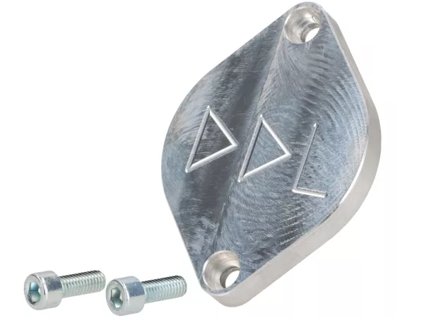 Cover plate for starter motor opening in engine case -DDL TUNING- Piaggio 125-180cc AC/LC 2-stroke Maxi - Gilera Runner FX/FXR 125-180, Italjet Dragster 125-180