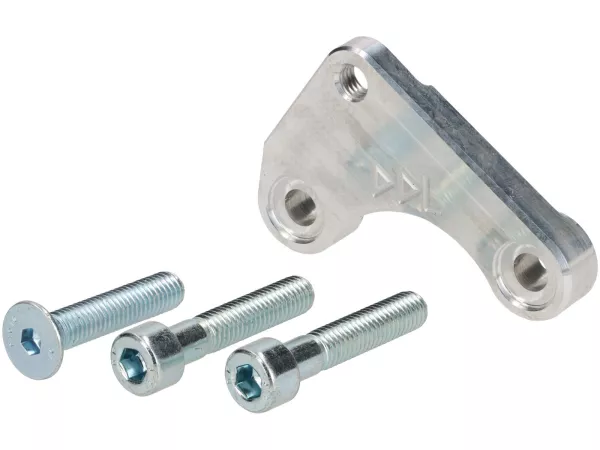Reinforcement plate rear brake caliper -DDL TUNING CNC aluminium- Piaggio 125-180ccm AC/LC 2-stroke Maxi - Gilera Runner FX/FXR 125-180, Italjet Dragster 125-180