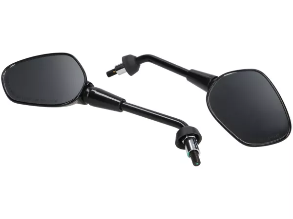 Spiegels -DMP- Vespa GTS 125-310 Keyless Basic, Sport, Super Sport, Super Tech - paar - glanzend zwart