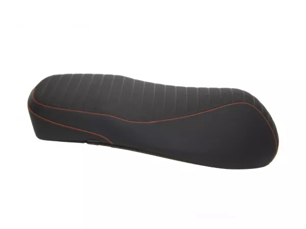 Asiento -PIAGGIO- Vespa GTS Super Sport 125 Keyless, GTS Super Sport 300 Keyless - negro , ribete naranja