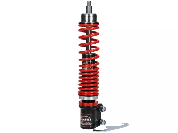 Shock absorber front -CARBONE HI-TECH- Vespa GTL, GTS, GTV 125-300 -2014/2017-2022 - 270-285mm - black/red