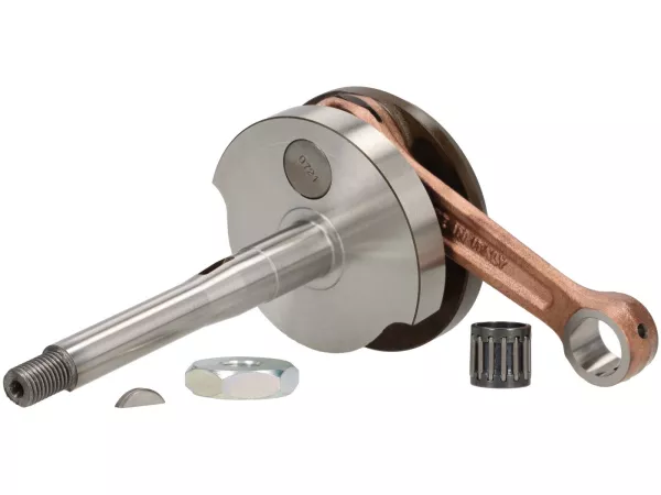 Crankshaft RHQ -MALOSSI- Piaggio Ciao, Boss, Boxer, SI, Grillo, Bravo, Superbravo, PX (43mm stroke for 12mm gudgeon pin)
