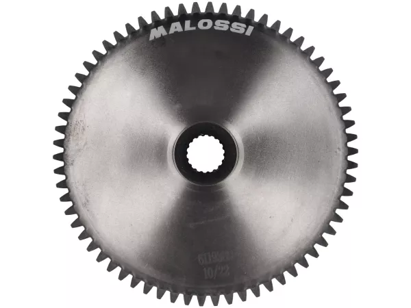 Front half-pulley -MALOSSI- Piaggio 50 2T/4T - with gearing for electric starter