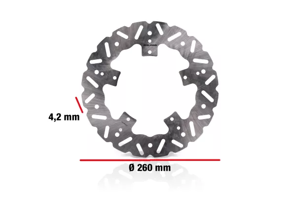 Cakram rem -MALOSSI- Cakram Whoop - Ø260x4.2mm - Aprilia SR Max 125-300, Gilera Nexus 125-500, Piaggio Beverly 125-500, Carnaby 125-300, X7 250-300, X8 125-250, X9 Evo 500