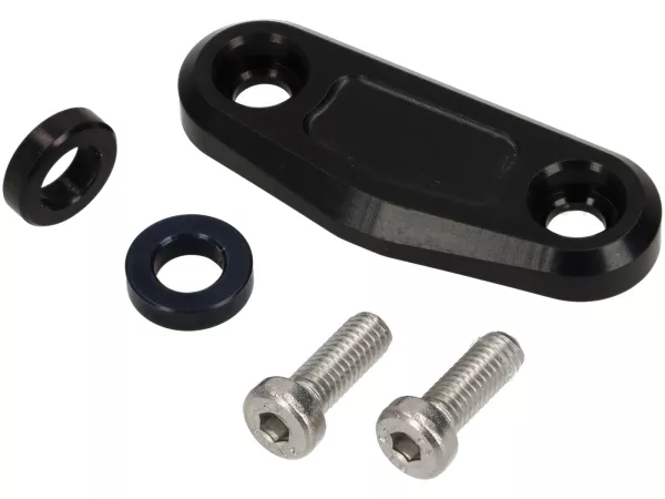 Afdekking CNC duo handgreep passagier -MG-BIKETEC- Vespa GTL 125-200, GTS 125-310 GTV 125-310 - zwart