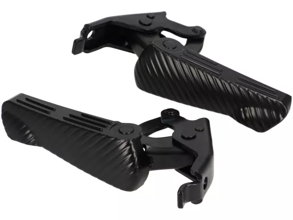 Juego reposapiés -MOTO NOSTRA, CNC, negro mate- Vespa GT, GTL, GTS 125-310, GTV