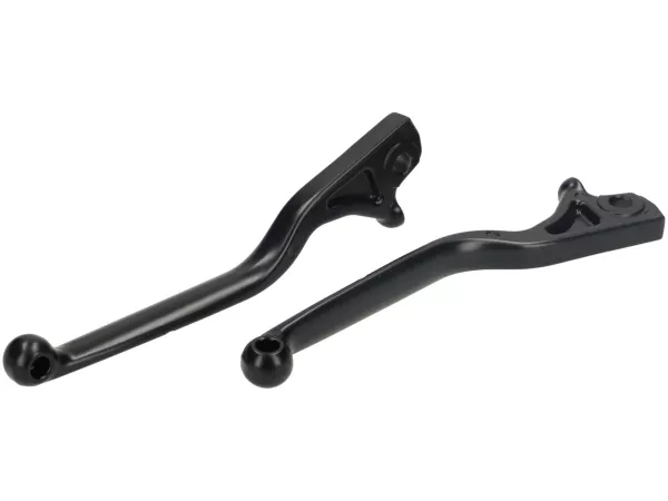 Pair of brake levers -MOTO NOSTRA- Vespa GTS 125 (ZAPMD3202, ZAPMD3203), Vespa GTS 300 HPE (ZAPMD3103, ZAPMD3104) - for NISSIN - glossy black