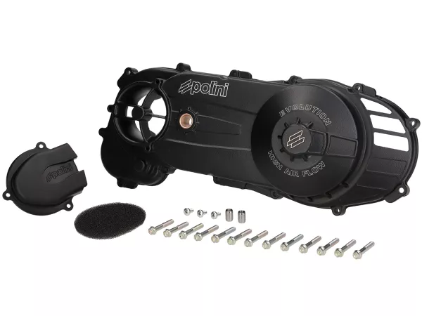 Vario cover -POLINI- Evolution - High Air Flow - Piaggio short 10 - black