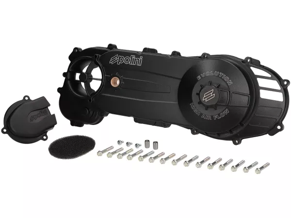 Vario cover -POLINI- Evolution - High Air Flow - Piaggio long 12-13 - black