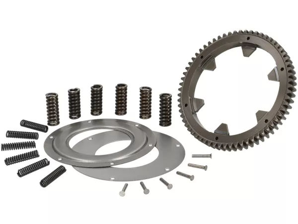 Rueda primaria incl. kit reparación primaria -POLINI- Vespa PX, T5, Cosa, Rally, Motovespa TX, CL, DN, DS, Iris, LML - 64 dientes (dentado recto)