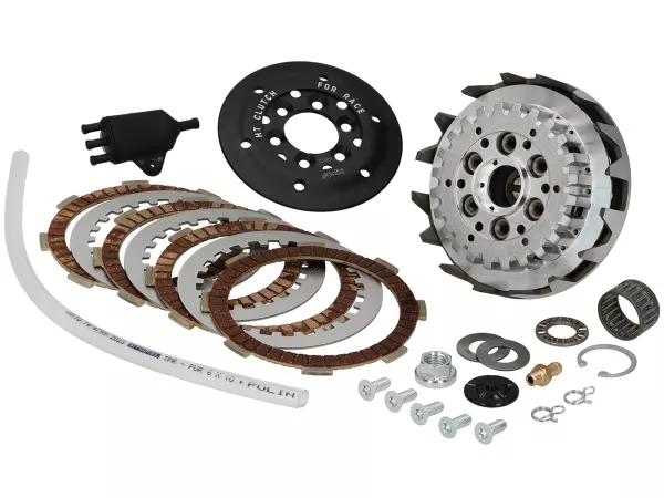 Clutch -POLINI for Race, HT Clutch- for primary wheel Polini 64Z - Vespa PX80, PX125, PX150, PX200, T5, Cosa, Rally, Motovespa PX, DS, DN, LML 2T - 24 teeth (straight toothed)