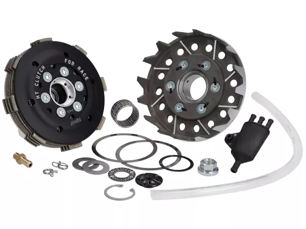 Clutch -POLINI for Race, HT Clutch- for primary wheel Piaggio 67/68Z - Vespa PX80, PX125, PX150, T5, Cosa, Motovespa PX125/150, LML 2T - 23 teeth (helicoidal teeth)