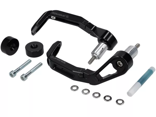 Juego de protectores de palanca -PRO BRAKE- Lever Guard Track2 - Vespa GTS 125-310 Keyless - negro/negro